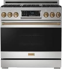 Best gas range with gold knobs and digital panel