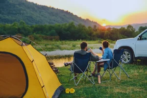 Camp chairs and tent as a guide for buying camp furniture