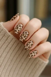Animal print nails design