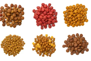 Pet food kibble varieties grid