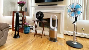 Energy-efficient standing cooling fan
