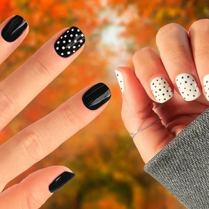 Polka Dots for a Fun Summer Short Nails Look