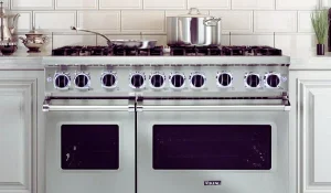 Showroom display of the best ranges for home cooking