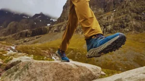 Keen boots for mountain hiking on rocky terrain 