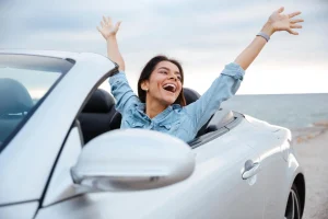 Autohire Car Rental customer enjoying a scenic drive

