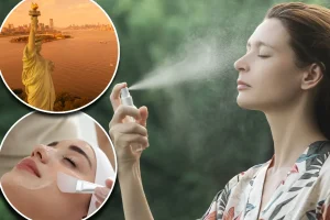 Self-care routine featuring face spray