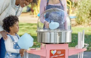 cotton candy being spun at a park