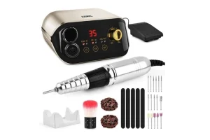 Professional electric nail drill kit with control unit