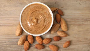 Frozen Yogurt Toppings with Almonds and Peanut Butter