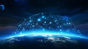 global satellite network visual