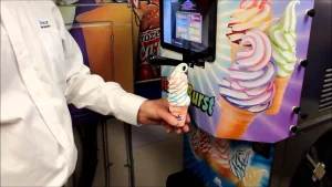 colorful soft serve ice cream from a Flavor Burst machine