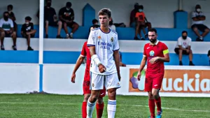Nico Paz playing for Real Madrid