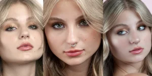 Septum jewelry close-up face