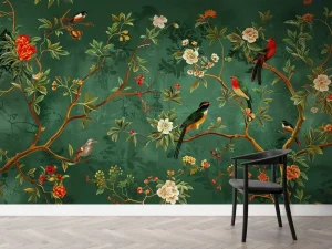Vintage Chinoiserie Wallpaper