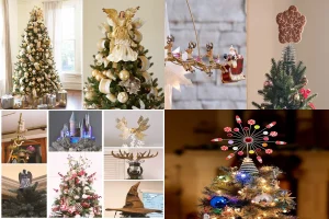 Collection of creative Christmas tree toppers