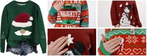 Festive Christmas sweaters featuring fun designs