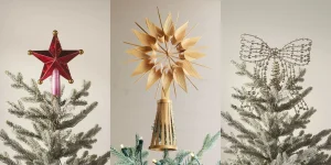 Stylish Tree Topper on an Artificial Tree