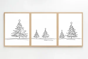 beautiful christmas tree drawing