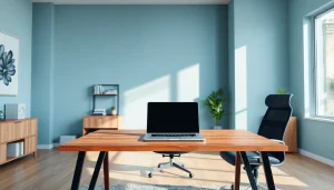 モダンな自宅オフィス環境で強調される Lenovo クーポンプロモーション。