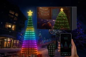 Smart outdoor LED Christmas tree with app control