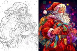 Christmas coloring activities for kids & adults