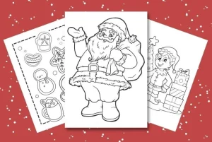 Printable christmas coloring sheets for adults