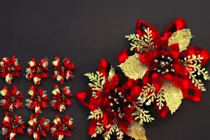 artificial christmas flowers 