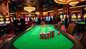 Betting at the LC88 casino, showcasing poker chips and roulette wheel for an exciting gaming experience.
