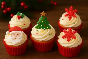 elegant christmas cupcakes