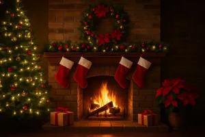 christmas fireplace