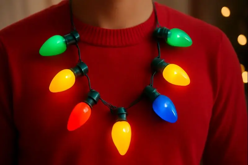 christmas light necklace