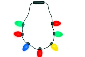 christmas light necklace gold 
