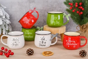 christmas mugs set of 6 