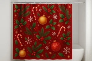 christmas shower curtain sets