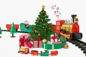 christmas train set for under tree