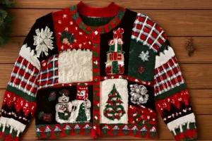 christmas tree cardigan