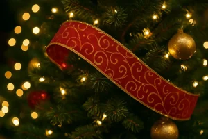 simple christmas tree ribbon ideas 