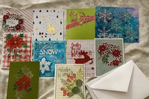 Assorted handmade Christmas greeting cards set