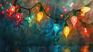 Christmas lights painting