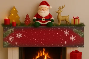 christmas fireplace garland
