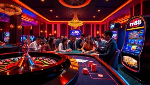 Experience the thrills of rr88 with vibrant casino action featuring roulette and poker.