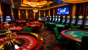 Engaging casino scene showcasing excitement and strategy, featuring GO8 gaming elements.
