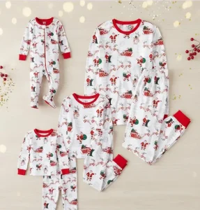 matching christmas pajamas with baby