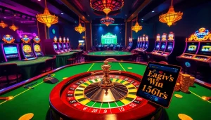 Experience excitement at Luckywin casino with vibrant slots, roulette, and elegant poker tables.