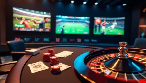 Experience live sports betting at https://vaoluoitv.it.com with a modern online gaming setup featuring poker and roulette.