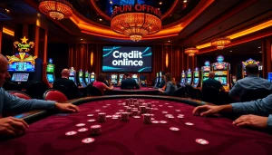 Experience the thrill of Credit online gaming at a luxurious poker table.