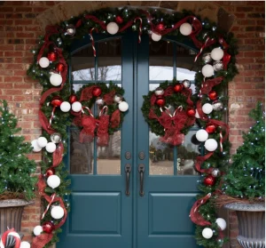 simple christmas door ideas 