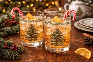 spode christmas tree glasses 