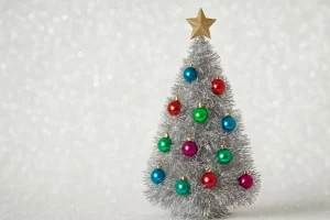 tinsel christmas tree