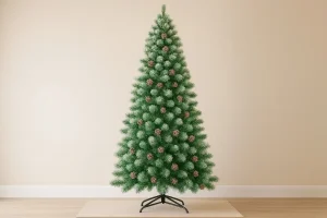 silver tinsel christmas tree 